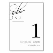 Numéro de table de mariage élégant monochrome mini (Par défaut)