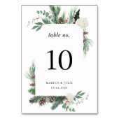 Numéro de table de mariage élégant Pin de Noël (Dos)