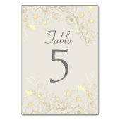 Numéro de table de mariage élégant rose poussiéreu (Dos)