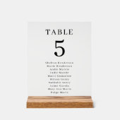 Numéro de table de mariage élégant Siège transpare (Recto)