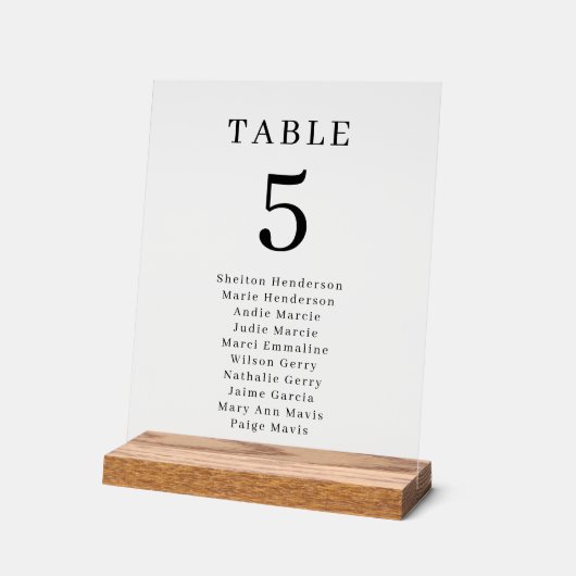 Numéro de table de mariage élégant Siège transpare (Angle)