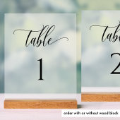 Numéro de table de mariage élégant style givré
