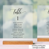 Numéro de table de mariage élégant style givré
