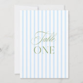 Numéro de table de mariage élégant vert sauge et b (Devant)