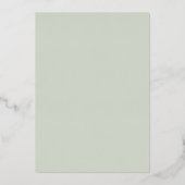 Numéro de table de mariage élégant vert sauge – Vr (Verso)