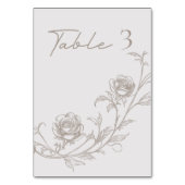 Numéro de table de mariage élégant vintage sépia (Par défaut)