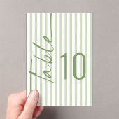 Numéro de table de mariage en acrylique à rayures (In situ (ordinateur de poche))