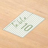 Numéro de table de mariage en acrylique à rayures (Poser)