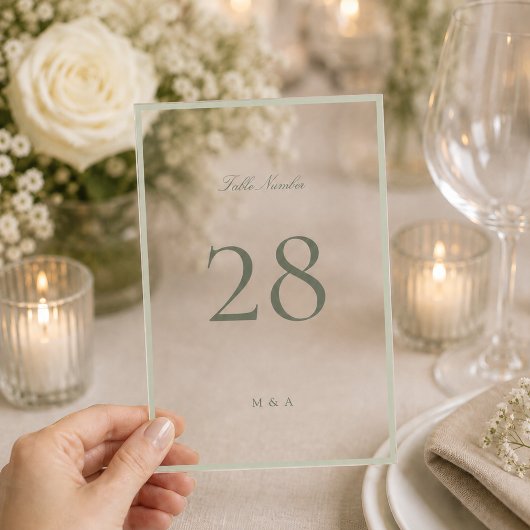 Numéro de table de mariage en acrylique couleur pi