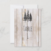 Numéro de table de mariage en bois de pins rustiqu (Devant)