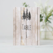 Numéro de table de mariage en bois de pins rustiqu (Debout devant)