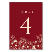 Numéro de table de mariage en Bourgogne (Dos)