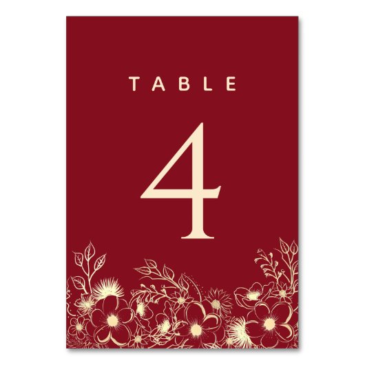 Numéro de table de mariage en Bourgogne (Par défaut)