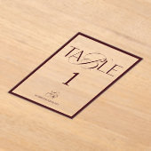 Numéro de table de mariage en Bourgogne à l'ancien (Poser)