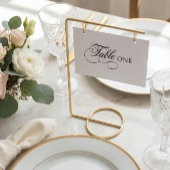 Numéro de table de mariage en calligraphie élégant