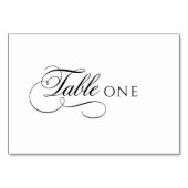 Numéro de table de mariage en calligraphie élégant (Devant)