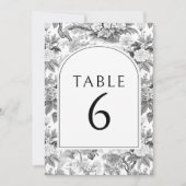 Numéro de table de mariage en chinoiserie florale  (Devant)