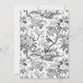 Numéro de table de mariage en chinoiserie florale  (Dos)