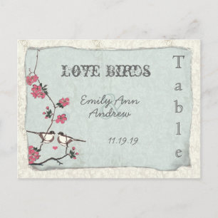 Numéro de table de mariage en damas à fleurs de ce