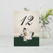 Numéro de table de mariage en Damas et Gardenia (Debout devant)