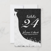 Numéro de table de mariage en dentelle blanche élé (Dos)