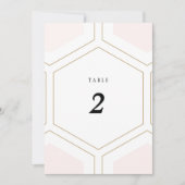 Numéro de table de mariage en diamant géométrique (Devant)