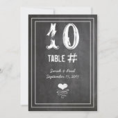 Numéro de table de mariage en floral damassé vinta (Devant)