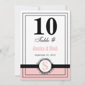 Numéro de table de mariage en floral damassé vinta (Dos)