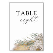 Numéro de table de mariage en herbe de Pampas Boho (Dos)