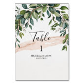Numéro de table de mariage en verdure d'eucalyptus (Par défaut)