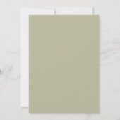 Numéro de table de mariage en vert poussiéreux et (Dos)