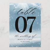 Numéro de table de mariage enneigé en hiver (Dos)