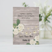 Numéro de table de mariage Escort Hydrangea Bois R (Debout devant)