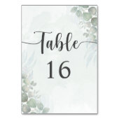Numéro de table de mariage eucalyptus vert sage Bo (Par défaut)