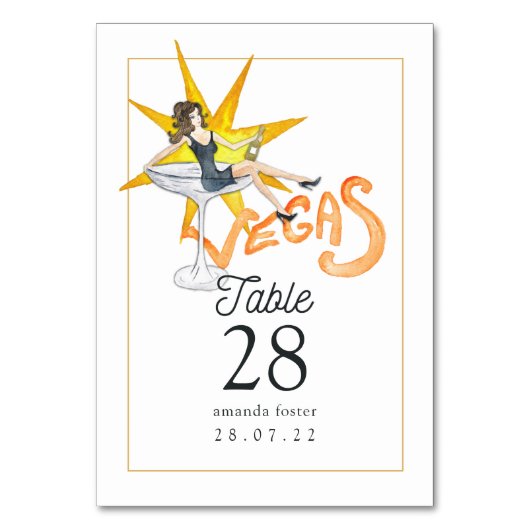 Numéro de table de mariage fantaisiste à Las Vegas (Par défaut)