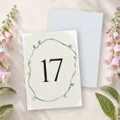 Numéro de table de mariage Fine Art Botanique Vign