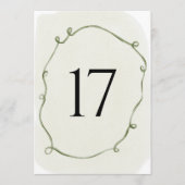 Numéro de table de mariage Fine Art Botanique Vign (Devant)