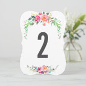 numéro de table de mariage FLEUR BOHÈME (Debout devant)