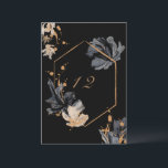 numéro de table de mariage fleuri bohème exclusif<br><div class="desc">Notre collection "exclusive or noir floral" présente une aquarelle aérée,  des fleurs noires et dorées et un feuillage ample. Associé à un script élégant qui est prêt pour votre personnalisation,  il fait une collection élégante et moderne. Consultez notre magasin pour plus d'articles de cette collection.</div>