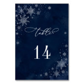 Numéro de table de mariage Flocons de neige de min (Dos)