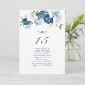 Numéro de table de mariage floral 15 Plan de table (Debout devant)