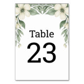 Numéro de table de mariage floral blanc Magnolia c (Dos)