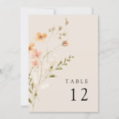 Numéro de table de mariage floral boho (Devant)