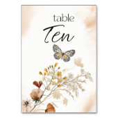 Numéro de table de mariage floral miniature botani (Dos)