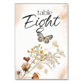 Numéro de table de mariage floral miniature botani (Dos)