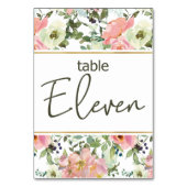 Numéro de table de mariage floral rose coquille d' (Par défaut)