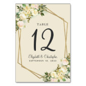 Numéro de table de mariage Floral rustique botaniq (Dos)