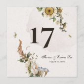 Numéro de table de mariage floral séché Infinite S (Devant)