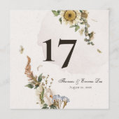 Numéro de table de mariage floral séché Infinite S (Dos)