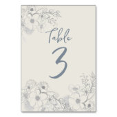 Numéro de table de mariage floral vintage (Dos)